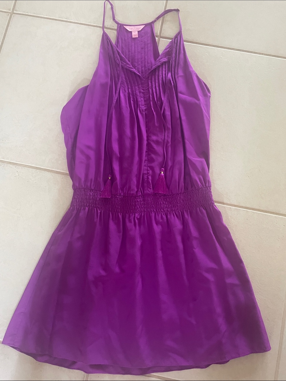Lilly Pulitzer Violet Purple Spaghetti-Strap Mini Dress